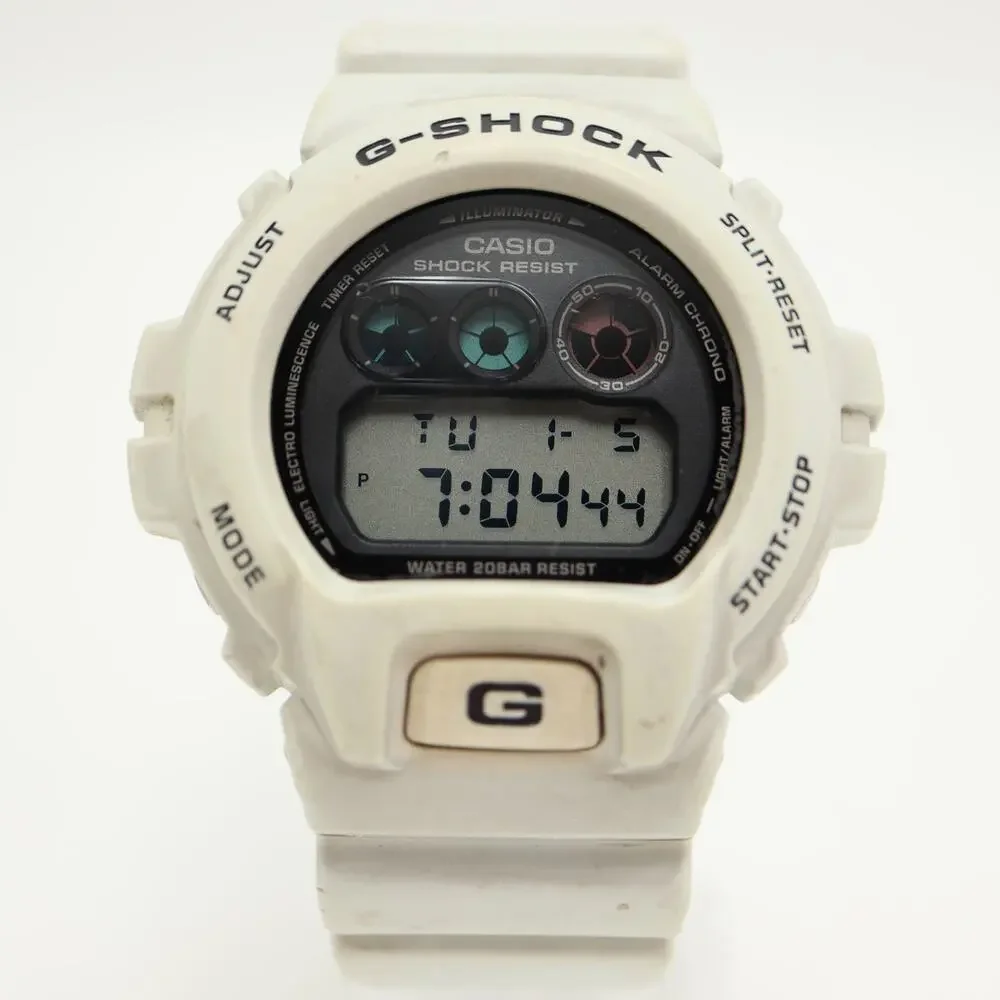 Casio G Shock DW-6900FS White 51mm Digital Watch Alarm Chrono w New Battery